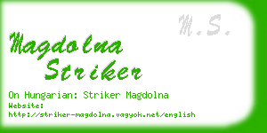 magdolna striker business card